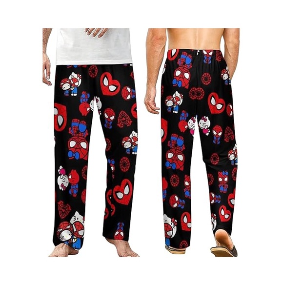 Anime Pajamas for Women Men Cartoon Unisex All Over Print Bottoms size -XXL - Picture 2 of 7